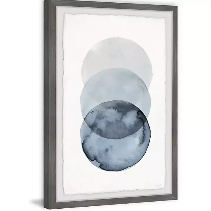 New Ombre Overlapping Circles Giclee Framed Art Print Framed Art