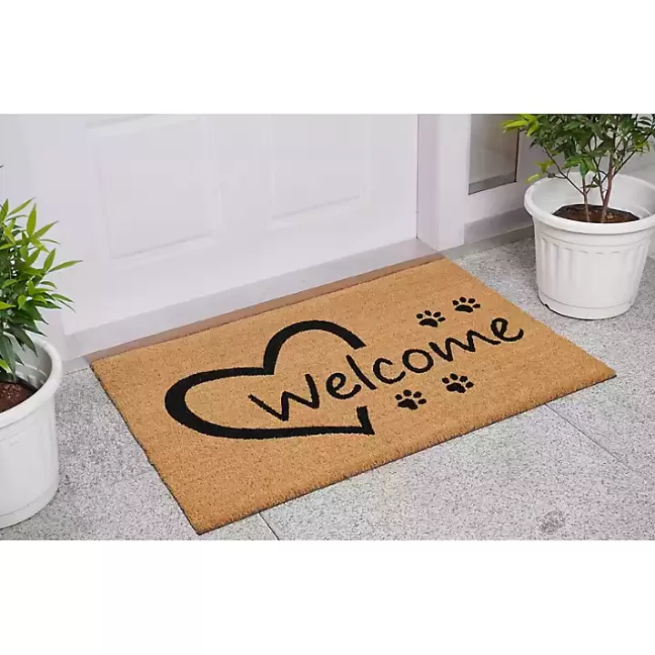 Sale Open Heart Welcome Paws Doormat Doormats