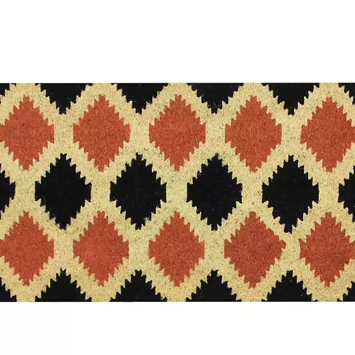 Cheap Orange and Black Western Diamond Doormat Doormats