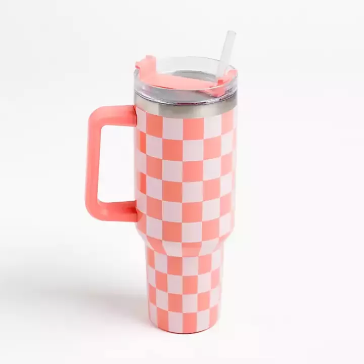 Online Checkered Otto 40 oz. Insulated Tumbler Glassware & Drinkware