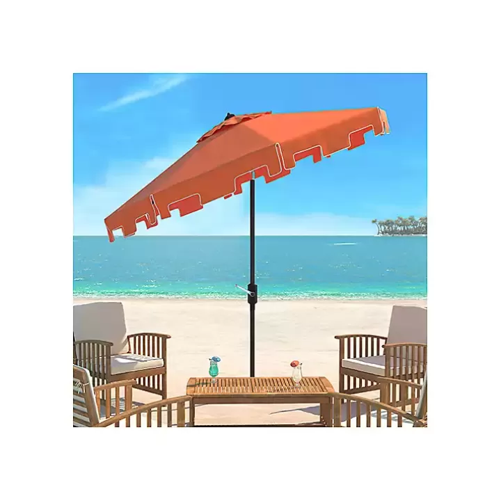 Discount Tilt Crank 9 ft. Outdoor Metal Umbrella Outdoor Accent Furniture