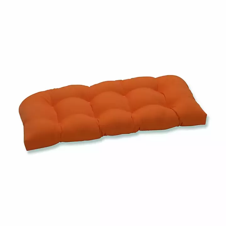 Online Tufted Outdoor Settee Cushion Outdoor Cushions & Pillows