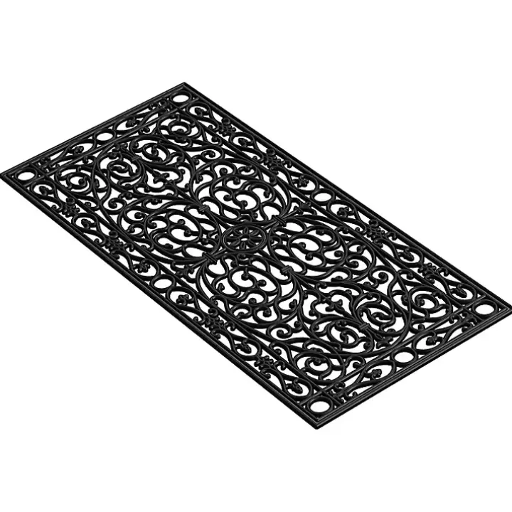 Online Ornate Art Deco Rubber Doormat, 48x22 in. Doormats