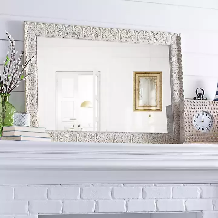 Online Ornate Ivory Wall Mirror, 31x43 in. Framed Mirrors