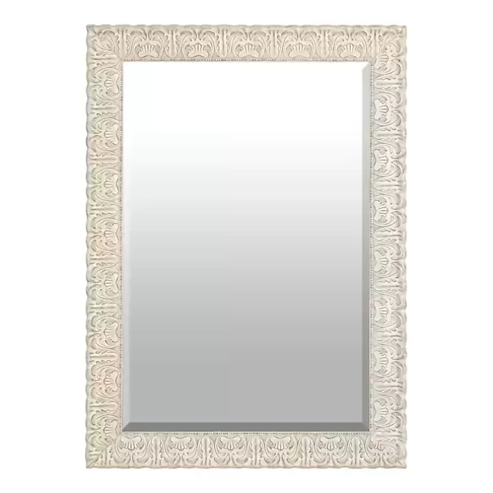 Online Ornate Ivory Wall Mirror, 31x43 in. Framed Mirrors