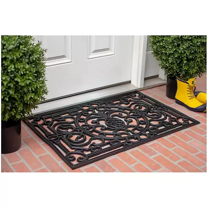 Outlet Ornate Penelope Durable Rubber Doormat, 36x24 in. Doormats