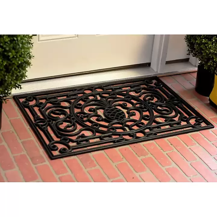 Flash Sale Ornate Penelope Durable Rubber Doormat, 30x18 in. Doormats