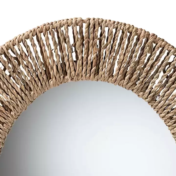 New Oval Elwyn Seagrass Wall Mirror Decorative Mirrors