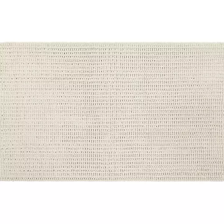 Cheap Parchment Memory Foam Chenille Bath Mat, 34 in. Bathroom Rugs
