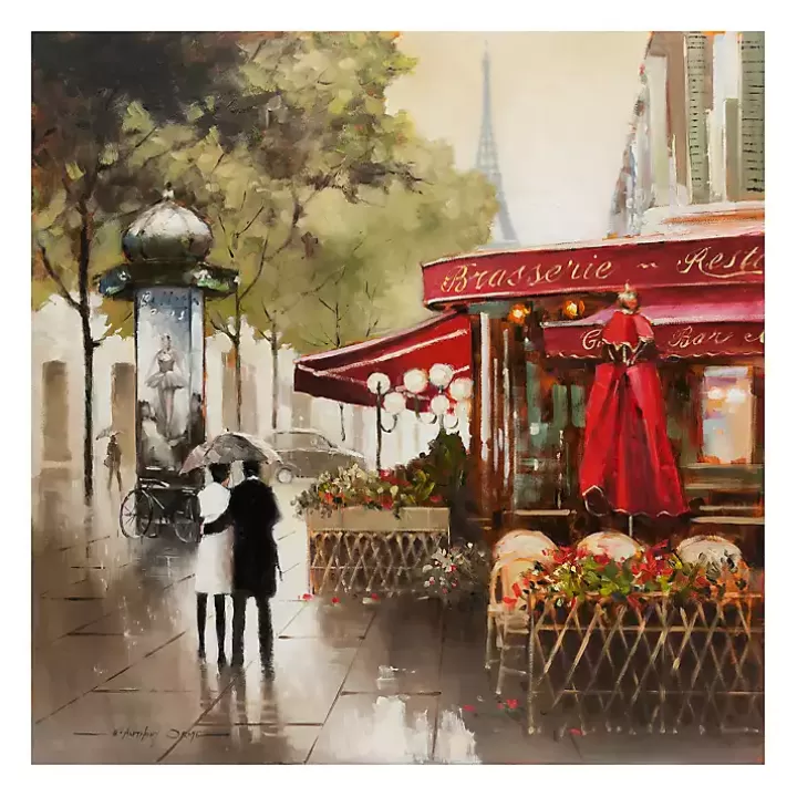 New Paris in the Rain Giclee Canvas Art Print Canvas Art