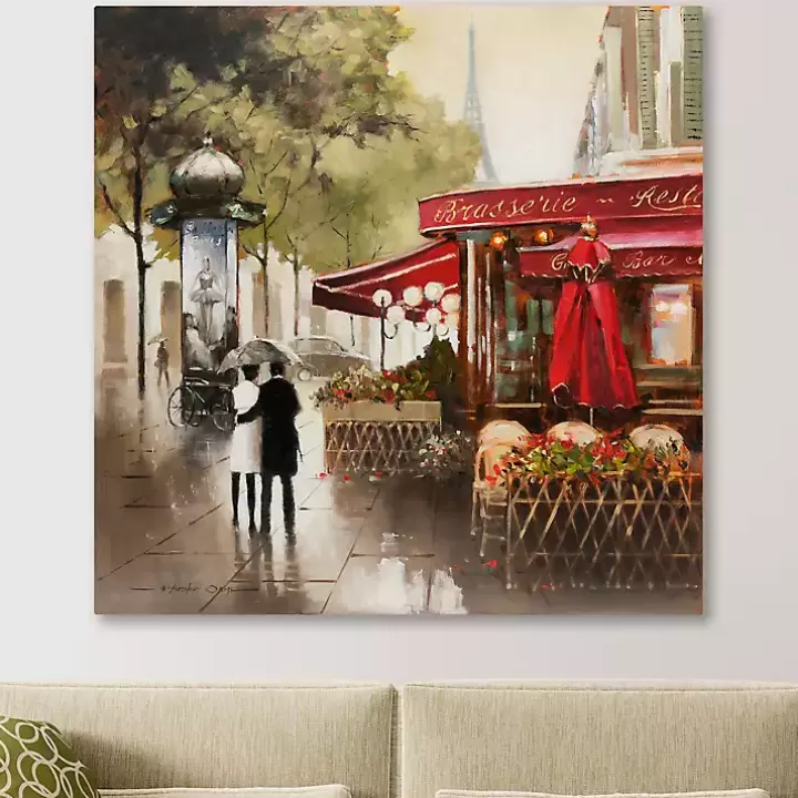 New Paris in the Rain Giclee Canvas Art Print Canvas Art