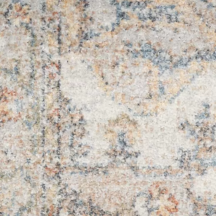 Clearance Pastel Medallion Washable Area Rug, 5x7 Area Rugs
