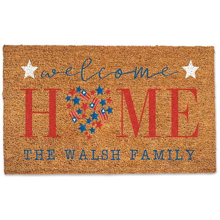 Shop Patriotic Welcome Home Personalized Doormat Doormats