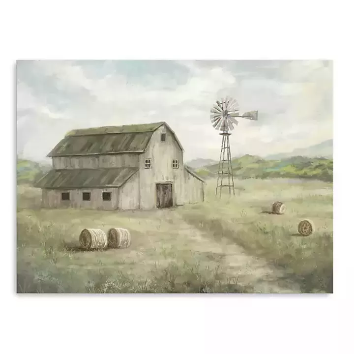 Best Peaceful Farm Canvas Art Print, 48x36 in. Canvas Art