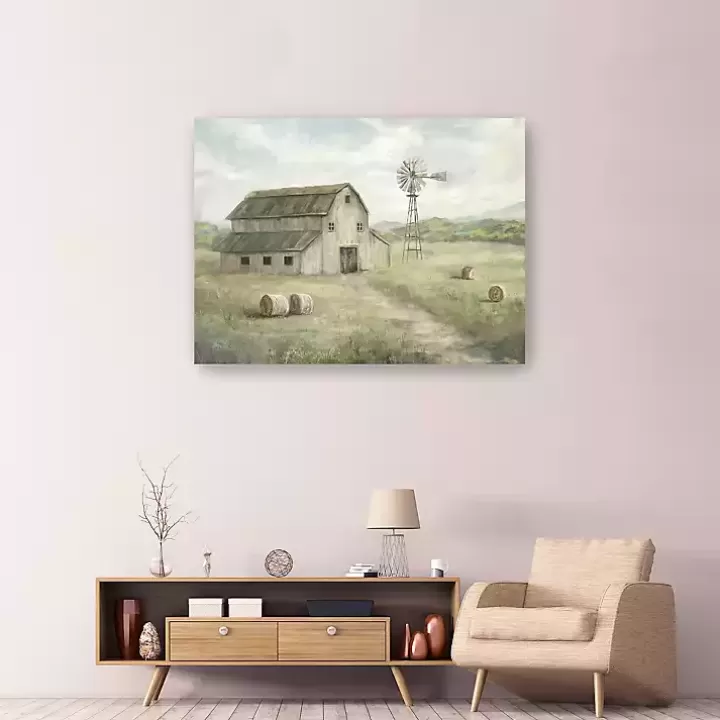 Best Peaceful Farm Canvas Art Print, 48x36 in. Canvas Art