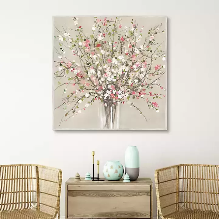 Outlet Peach Blossom Framed Canvas Art Print Canvas Art