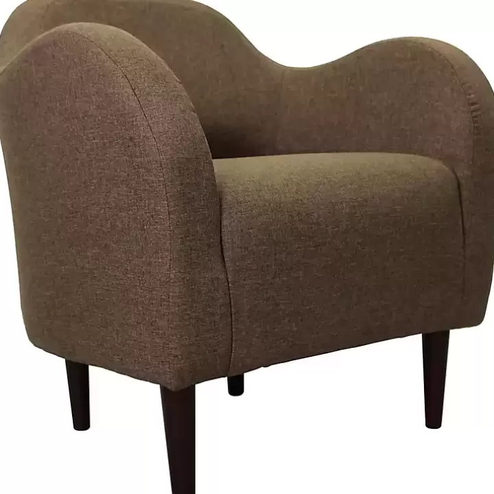 Clearance Pecan Julian Upholstered Accent Chair Accent Chairs