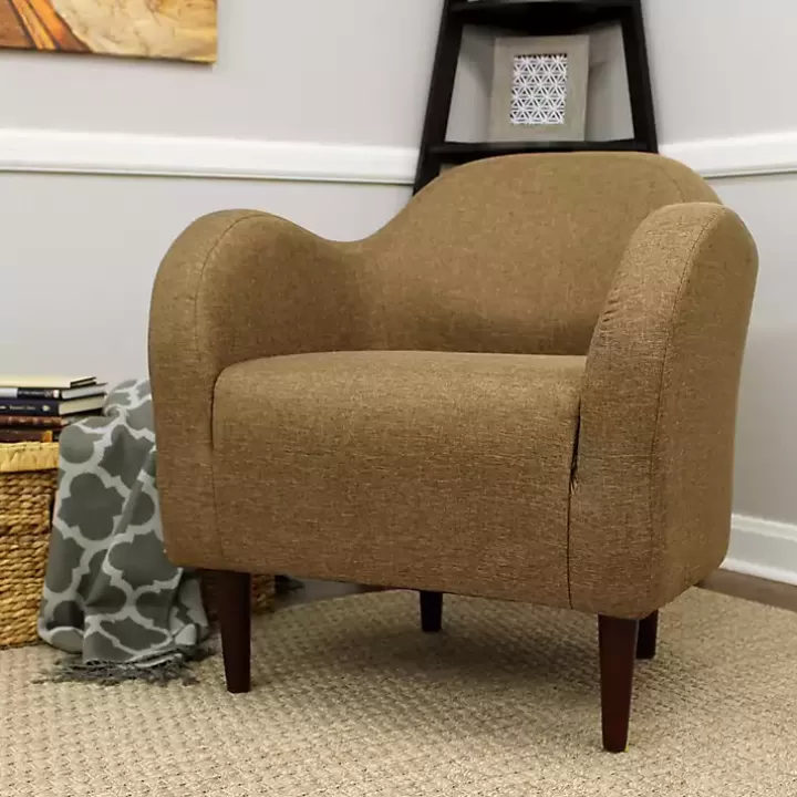 Clearance Pecan Julian Upholstered Accent Chair Accent Chairs