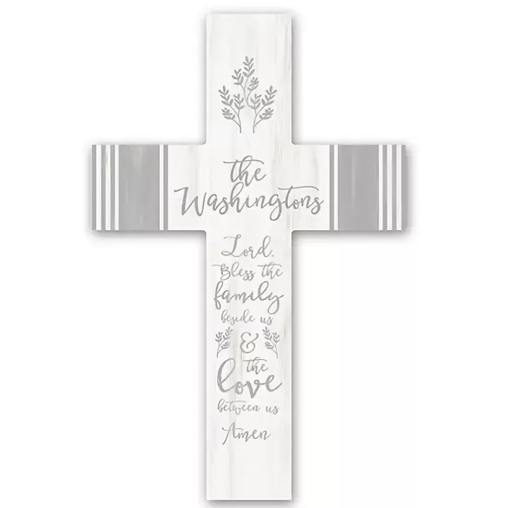 Store Personalized Bless This Family Cross Wall Plaque Wall Quotes & Signs