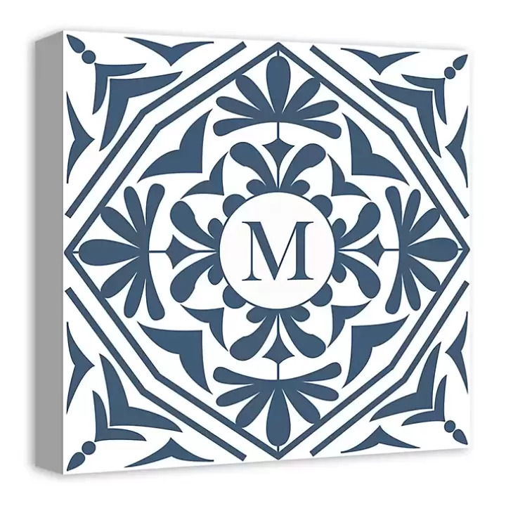 Shop Personalized Blue Tile Monogram Wall Plaque Monogram Wall Decor