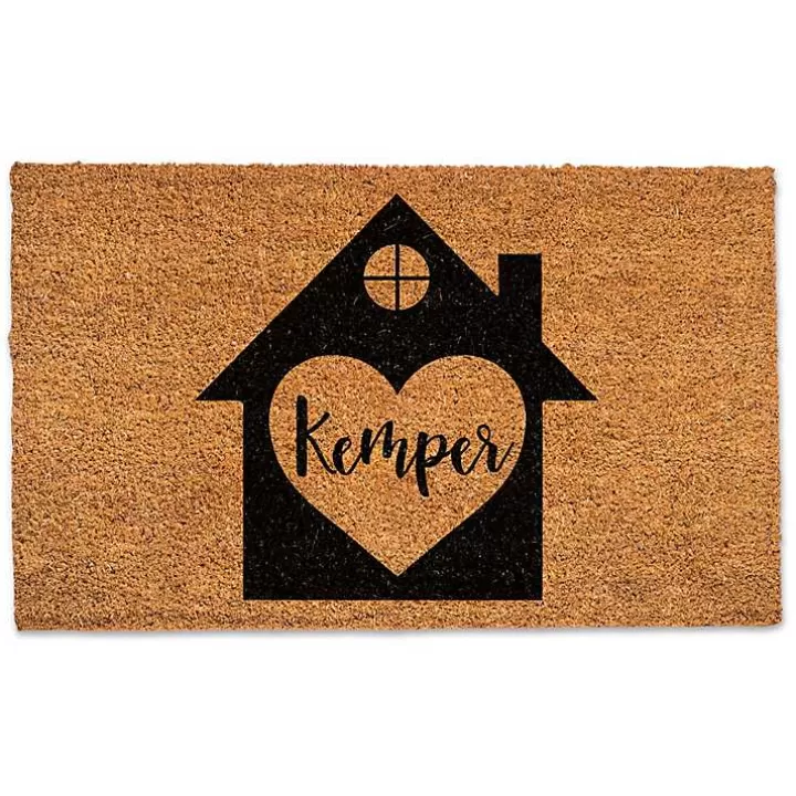 Sale Personalized Heart Home Coir Doormat Doormats