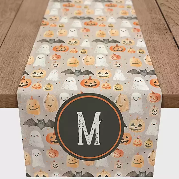 Store Personalized Jack-O-Lantern Table Runner, 90 in. Table Linens