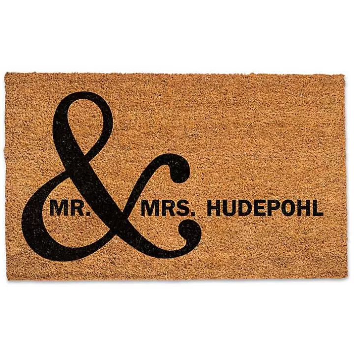 Clearance Personalized Mr. & Mrs. Coir Doormat Doormats