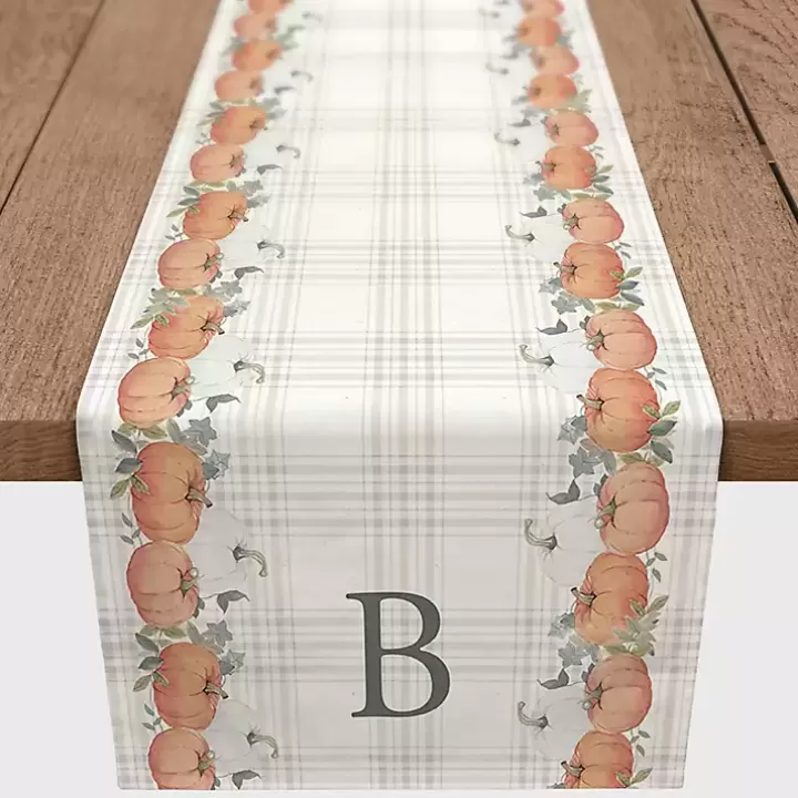 Cheap Personalized Plaid Monogram Table Runner, 72 in. Table Linens