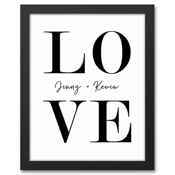 Online Personalized Simple Love Framed Canvas Wall Plaque Wall Quotes & Signs