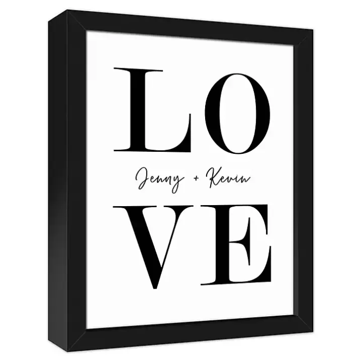 Online Personalized Simple Love Framed Canvas Wall Plaque Wall Quotes & Signs