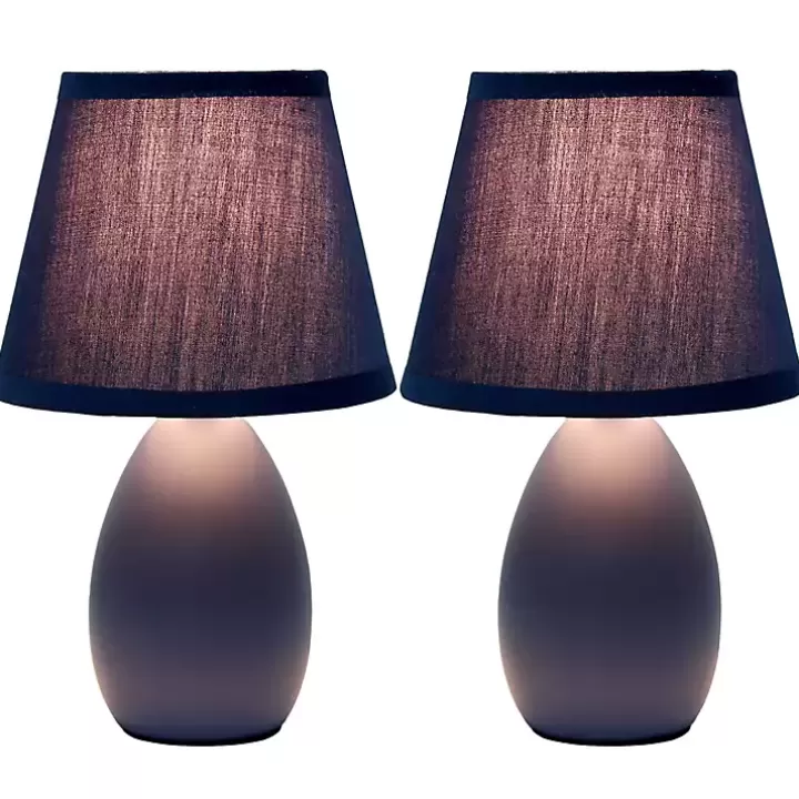 Store Petite Oblong Table Lamps, Set of 2 Table Lamps