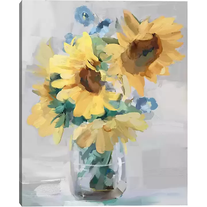 Shop Petite Fleurs Sunflower II Canvas Art Print, 16x20 Canvas Art