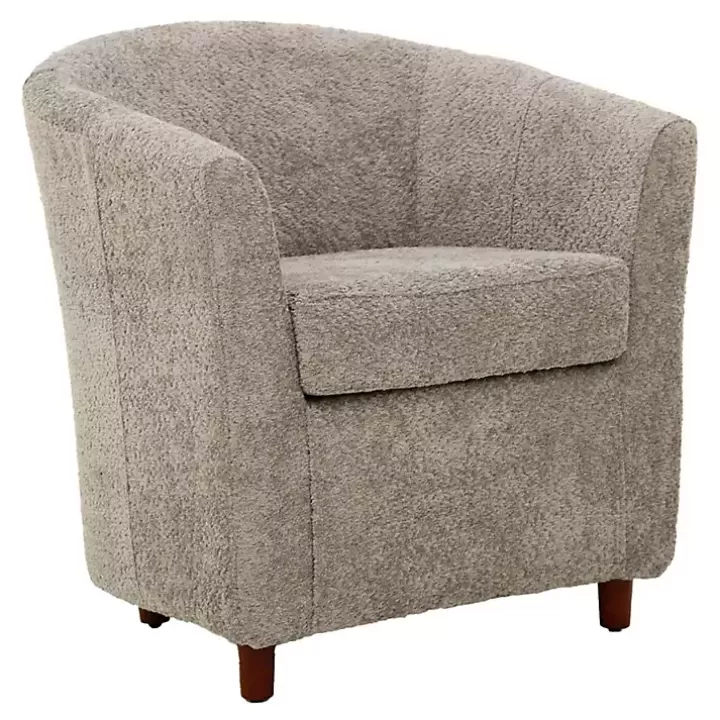 Hot Pewter Boucle Parker Club Chair Accent Chairs