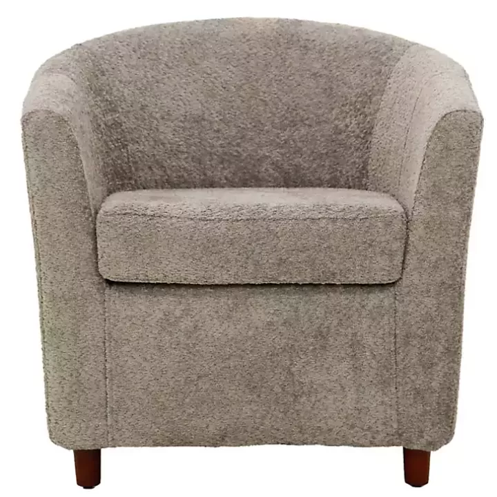 Hot Pewter Boucle Parker Club Chair Accent Chairs