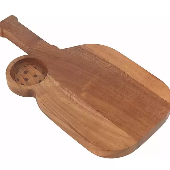 Online Pickleball Shaped Acacia Wood Serving Board Serving & Entertaining