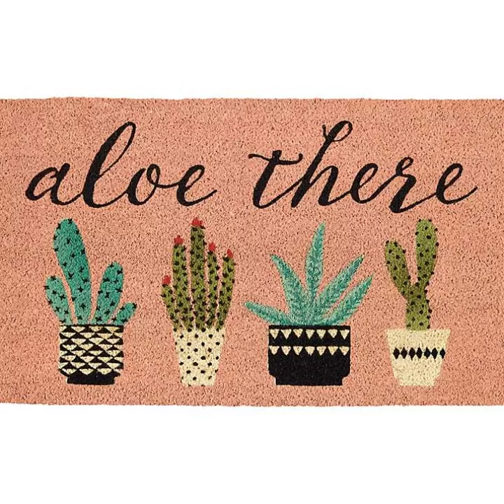 Online Pink Aloe There Coir Doormat Doormats