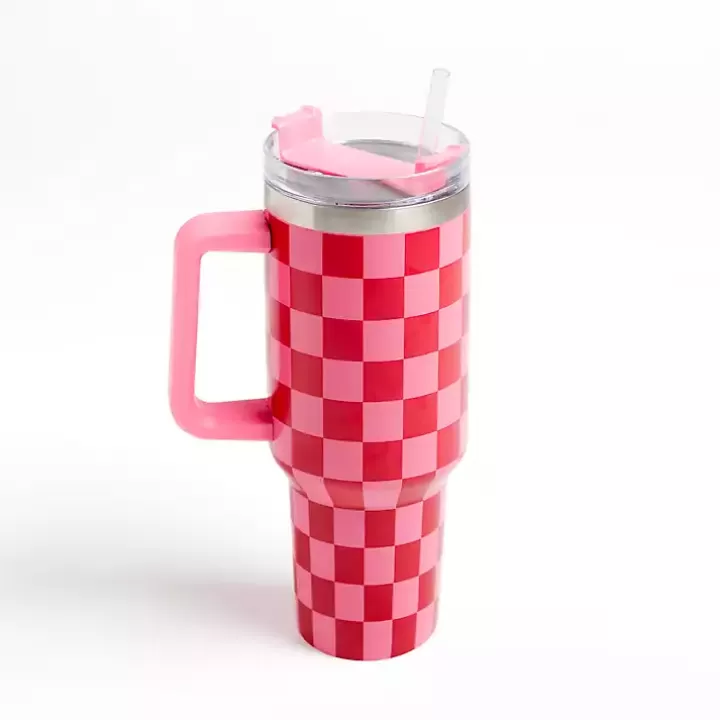 Fashion Checkered Otto 40 oz. Insulated Tumbler Glassware & Drinkware