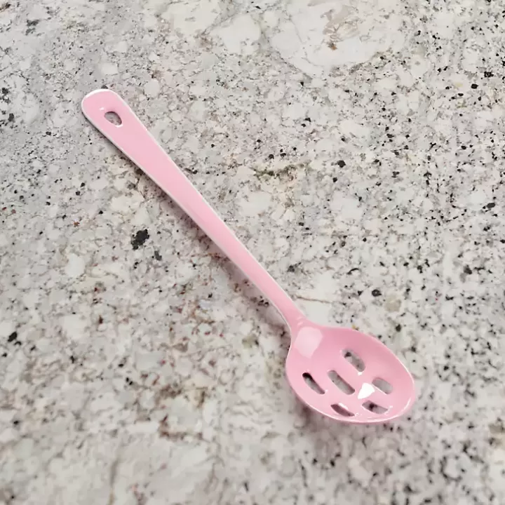 Flash Sale Enamel Stainless Steel Slotted Spoon Kitchen Accessories