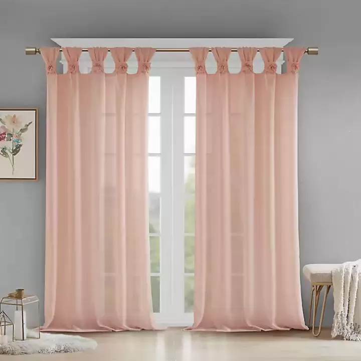 Fashion Rosette Tab Top Curtain Panel, 95 in. Curtains & Drapes