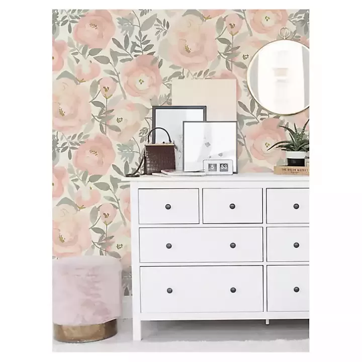 Best Watercolor Roses Peel & Stick Wallpaper Wall Murals & Wallpaper