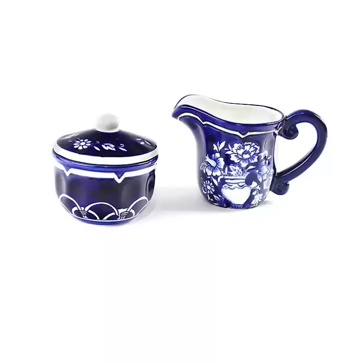 Discount Pip Vintage Blue Floral 2-pc. Sugar & Creamer Set Serving & Entertaining