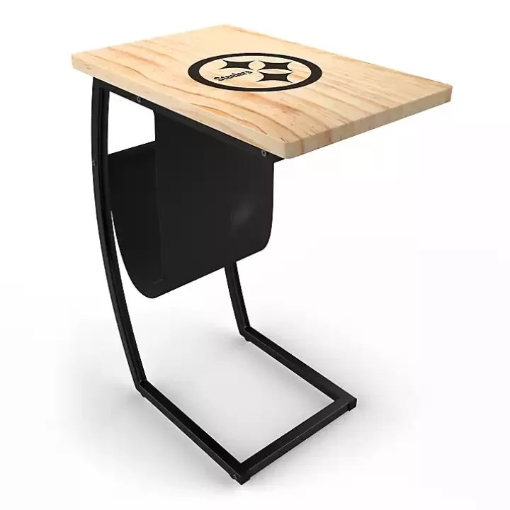 Flash Sale Pittsburgh Steelers Wood C-Table Accent & End Tables