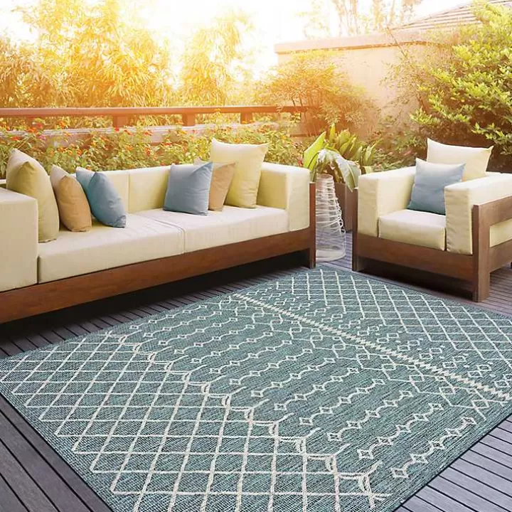 Cheap Placid Portico Sun Shower Outdoor Area Rug, 7x9 Outdoor Rugs