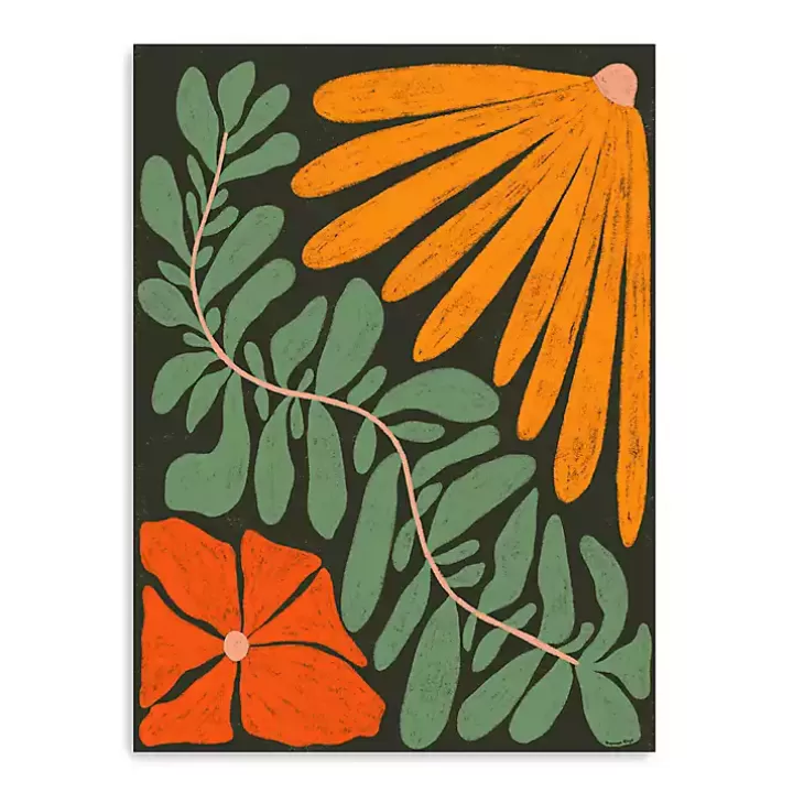 Hot Plant Pattern Canvas Art Print Canvas Art