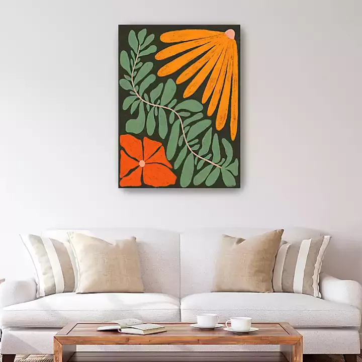 Hot Plant Pattern Canvas Art Print Canvas Art