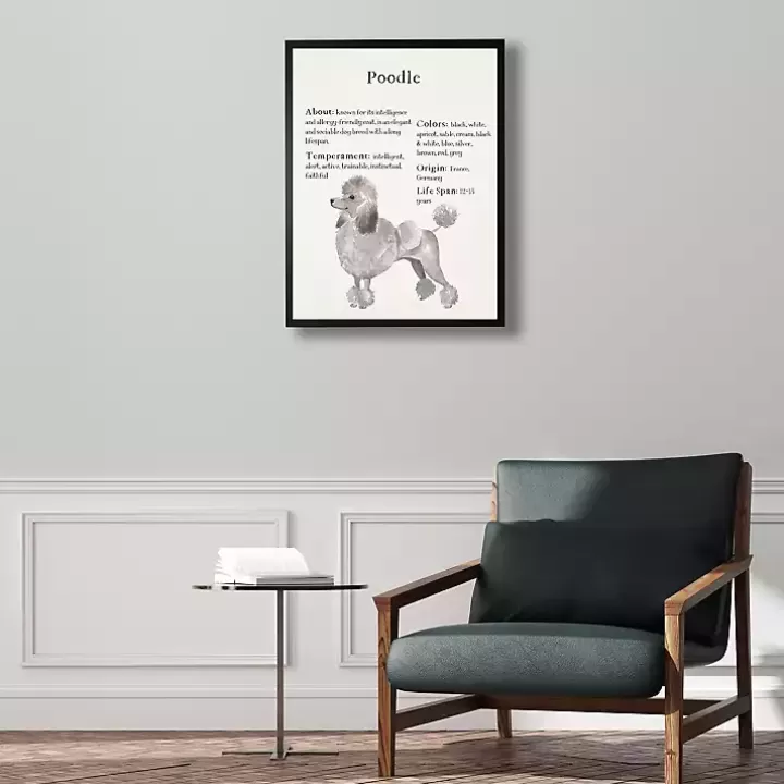 New Poodle Facts Framed Wall Plaque Wall Quotes & Signs