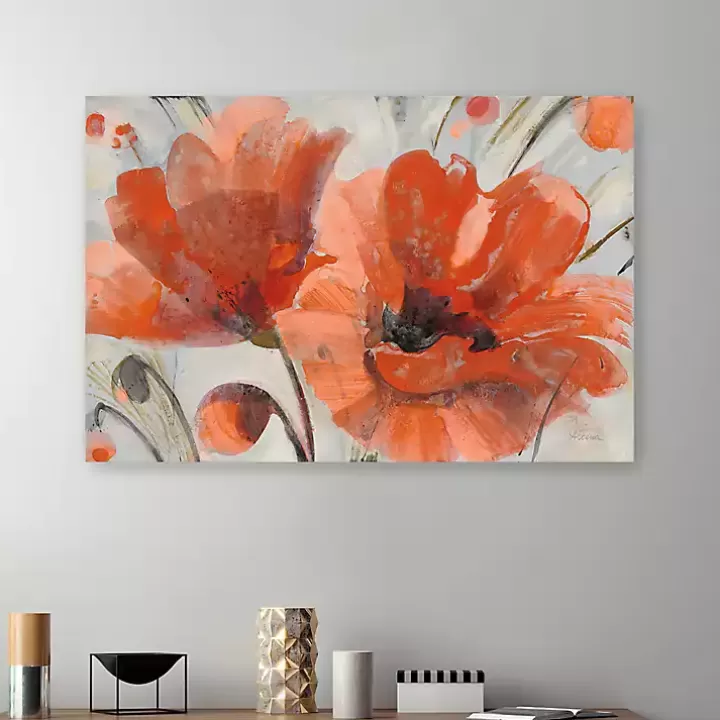 Shop Popping Poppies Canvas Art Print, 48x32 in. Canvas Art