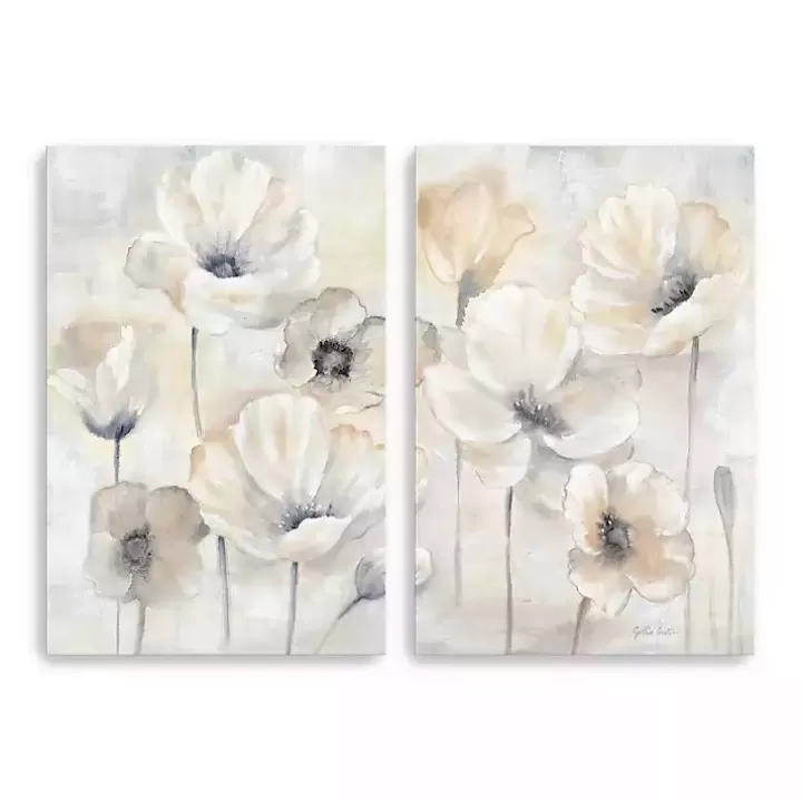 New Poppy Garden Landscape Canvas Art Prints, 16x24 Canvas Art