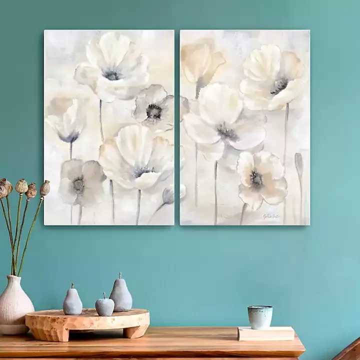 New Poppy Garden Landscape Canvas Art Prints, 16x24 Canvas Art