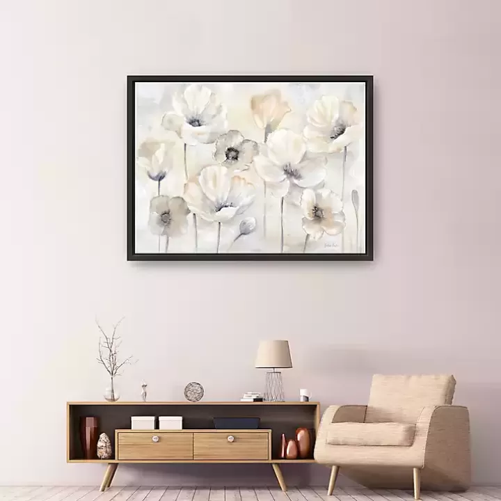 Online Poppy Garden Landscape Framed Giclee Canvas Print Canvas Art